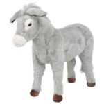 Burro de Peluche vidaXL Cinza XXL
