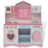 Cozinha de Brinquedo vidaXL 82 x 30 x 100 cm Madeira Rosa e Branco